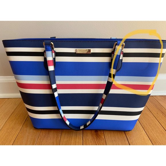 Kate Spade Laurel Way Nautical Summer Striped Tote Used once - Picture 6 of 13